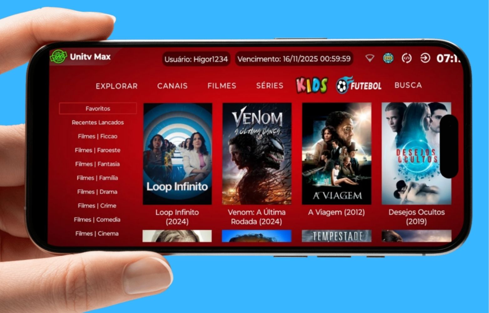 UNITV COM TESTE AUTOMÁTICO